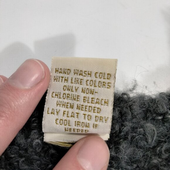 Vintage Y2K Striped Mohair Wool Sweater XL Mod Preppy Twee 60s 70s 90s Boho - Picture 6 of 6